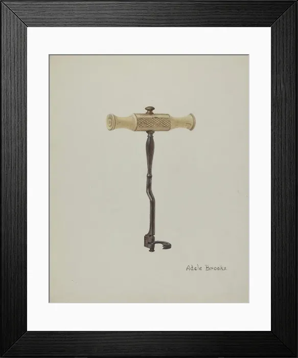 Framed Print : Tooth Key (or Tooth Extractor), 1935 / 1942. Creator: Adele Brooks Framed Print : Tooth Key (or Tooth Extractor), 1935 / 1942. Creator: Adele Brooks