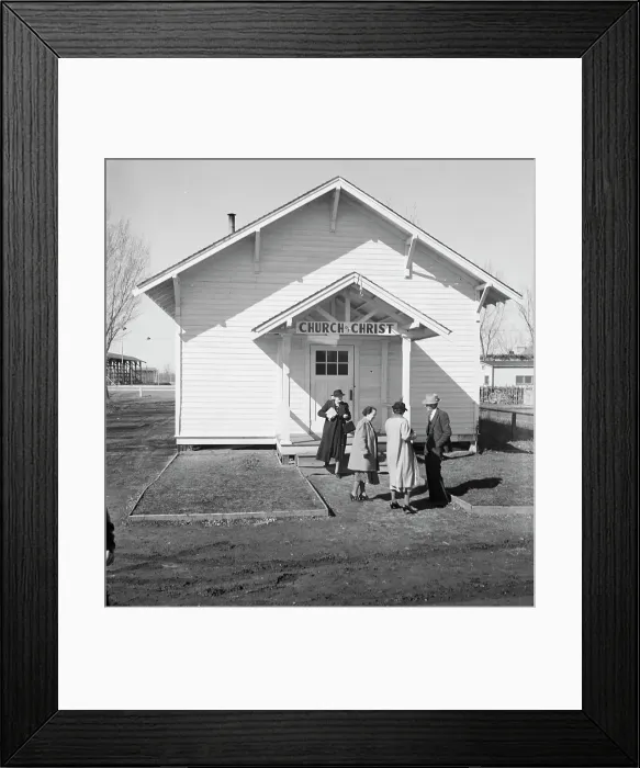 Framed Print : Sunday morning service, Tranquillity, California, 1938. Creator: Dorothea Lange Framed Print : Sunday morning service, Tranquillity, California, 1938. Creator: Dorothea Lange