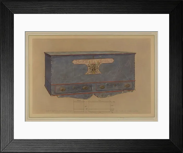 Framed Print : Pa. German Chest, c. 1936. Creator: Elmer G Anderson