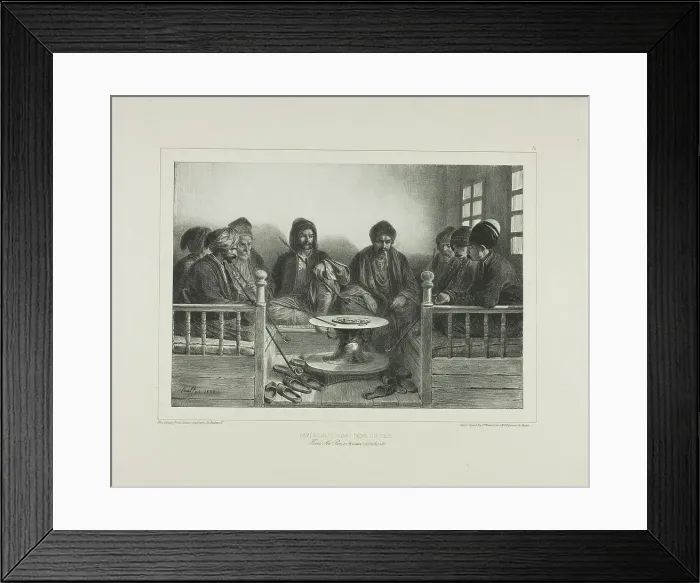 Framed Print : Armenians and Tartars in a Cafe, 1838. Creator: Auguste Raffet Framed Print : Armenians and Tartars in a Cafe, 1838. Creator: Auguste Raffet