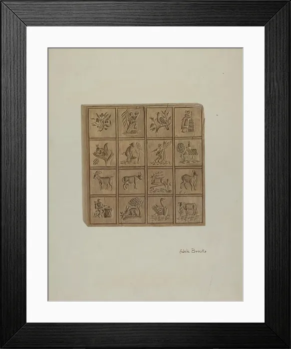 Framed Print : Pa. German Cookie Cutter, c. 1941. Creator: Adele Brooks Framed Print : Pa. German Cookie Cutter, c. 1941. Creator: Adele Brooks