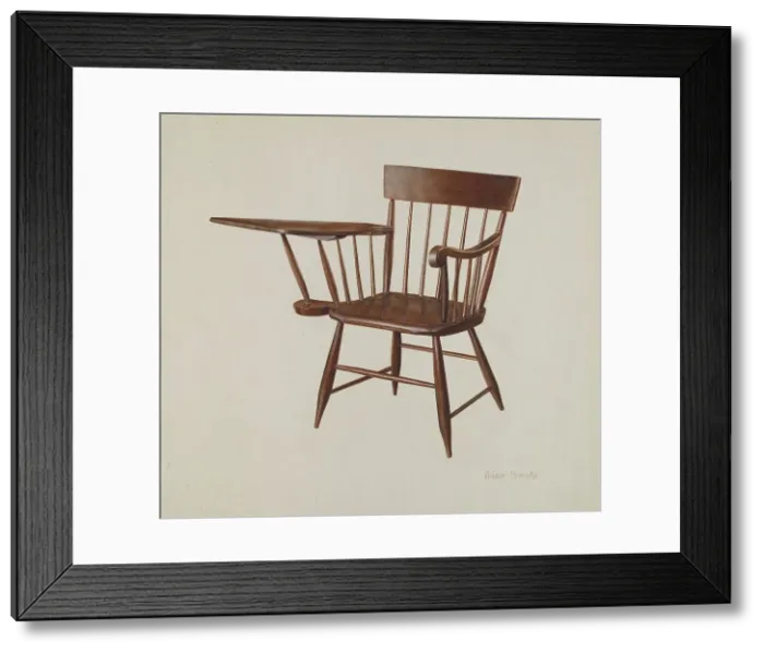 Framed Print : Windsor Chair, c. 1935. Creator: Adele Brooks Framed Print : Windsor Chair, c. 1935. Creator: Adele Brooks