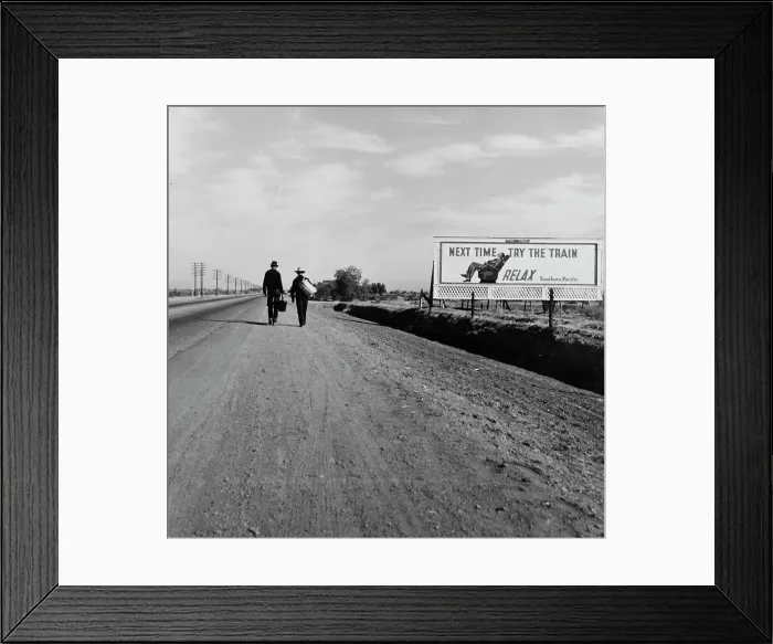 Framed Print : Toward Los Angeles, California, 1937. Creator: Dorothea Lange Framed Print : Toward Los Angeles, California, 1937. Creator: Dorothea Lange