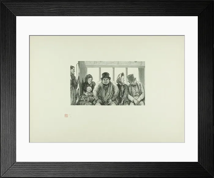 Framed Print : Interior of a Bus, 1864, printed 1920. Creator: Charles Maurand Framed Print : Interior of a Bus, 1864, printed 1920. Creator: Charles Maurand
