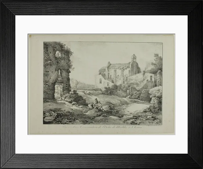 Framed Print : Ruins of the Commanding Post of the Order of Malta, Clisson, 1817. Creator: Claude Thiénon Framed Print : Ruins of the Commanding Post of the Order of Malta, Clisson, 1817. Creator: Claude Thiénon
