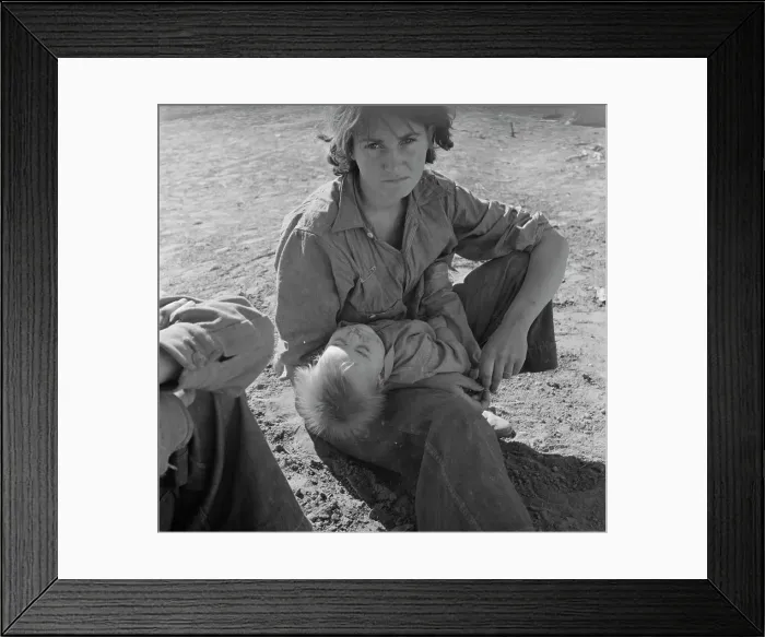 Framed Print : Young Oklahoma mother, age eighteen... CA, Imperial Valley, 1937. Creator: Dorothea Lange Framed Print : Young Oklahoma mother, age eighteen... CA, Imperial Valley, 1937. Creator: Dorothea Lange
