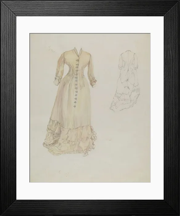 Framed Print : Wedding Dress, c. 1937. Creator: Arelia Arbo Framed Print : Wedding Dress, c. 1937. Creator: Arelia Arbo