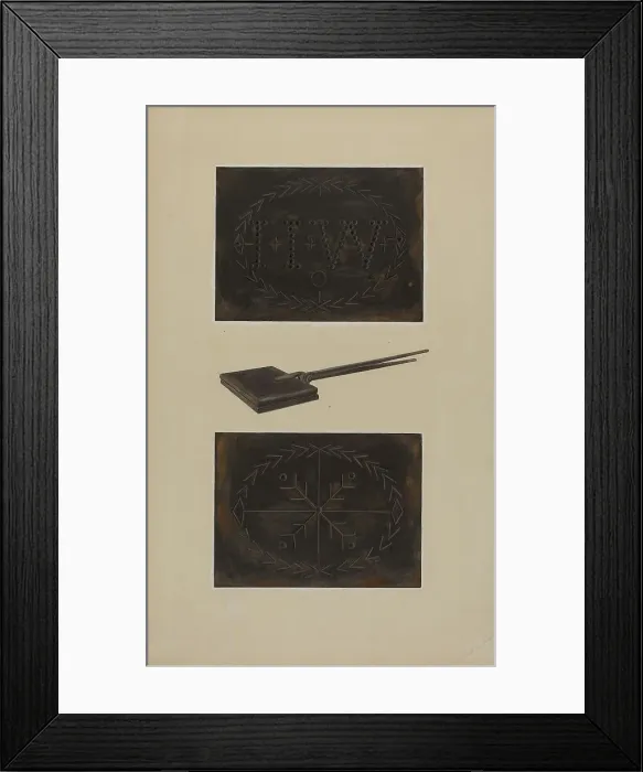 Framed Print : Waffle Iron, c. 1938. Creator: Therkel Anderson Framed Print : Waffle Iron, c. 1938. Creator: Therkel Anderson