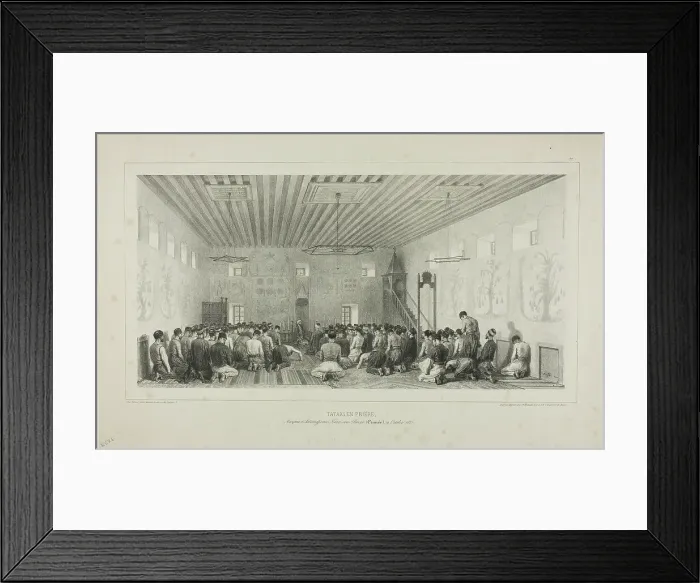 Framed Print : Praying Tartars, Istrimdjami-Kara-sou-Bazar, Crimea, October 19, 1837, 1844. Creator: Auguste Raffet Framed Print : Praying Tartars, Istrimdjami-Kara-sou-Bazar, Crimea, October 19, 1837, 1844. Creator: Auguste Raffet