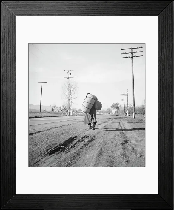 Framed Print : More than twenty-five years a bindle-stiff... Napa Valley, California, 1938. Creator: Dorothea Lange