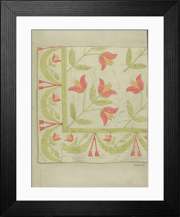 Framed Print : Quilt, 1937. Creator: Dayton Brown Framed Print : Quilt, 1937. Creator: Dayton Brown