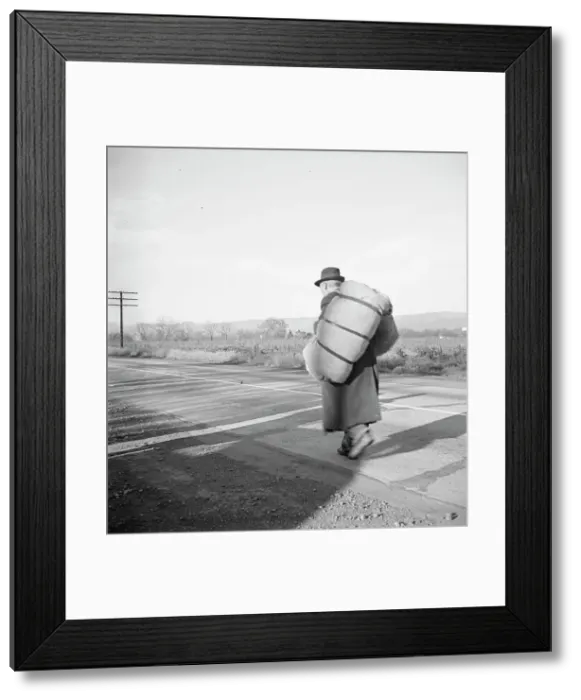 Framed Print : More than twenty-five years a bindle-stiff... Napa Valley, California, 1938. Creator: Dorothea Lange