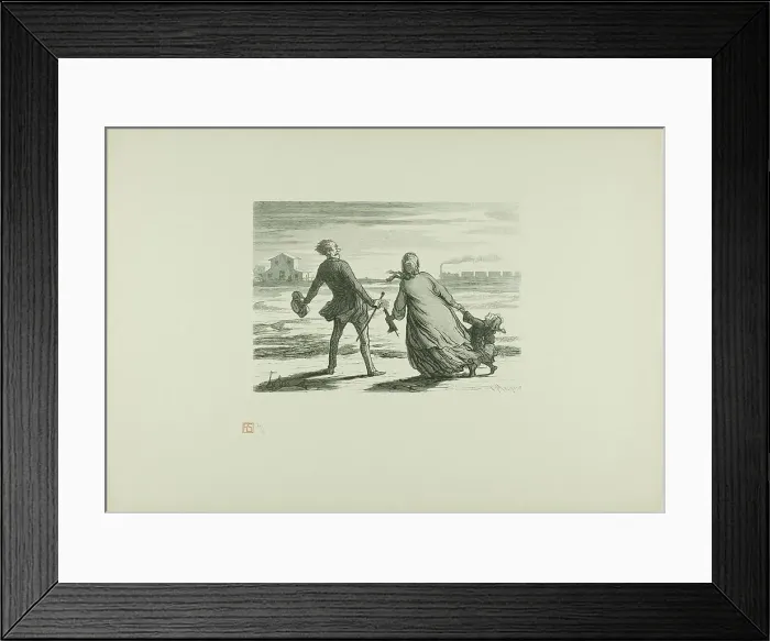 Framed Print : Too Late!, 1862, printed 1920. Creator: Charles Maurand Framed Print : Too Late!, 1862, printed 1920. Creator: Charles Maurand