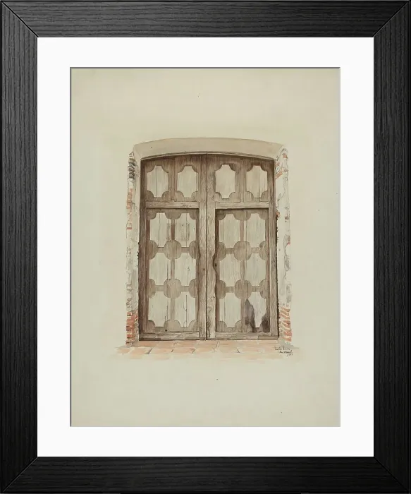 Framed Print : Church Doors, 1937. Creator: Dayton Brown Framed Print : Church Doors, 1937. Creator: Dayton Brown