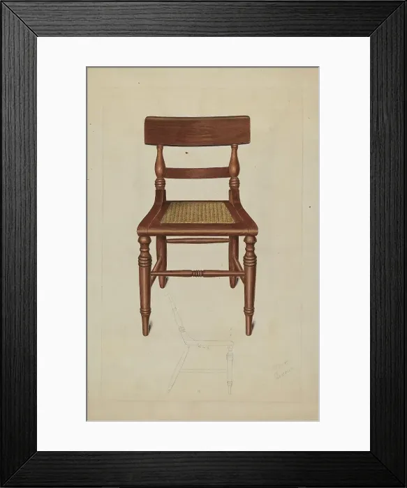Framed Print : Early Dayton Chair, c. 1937. Creator: Therkel Anderson Framed Print : Early Dayton Chair, c. 1937. Creator: Therkel Anderson