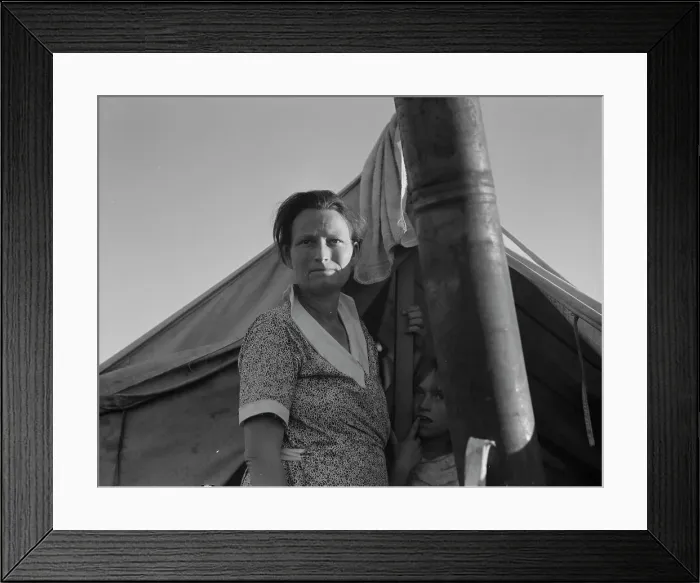 Framed Print : Unemployed family... near Holtville, California, 1937. Creator: Dorothea Lange Framed Print : Unemployed family... near Holtville, California, 1937. Creator: Dorothea Lange