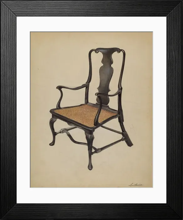 Framed Print : Armchair, c. 1936. Creator: Louis Annino Framed Print : Armchair, c. 1936. Creator: Louis Annino