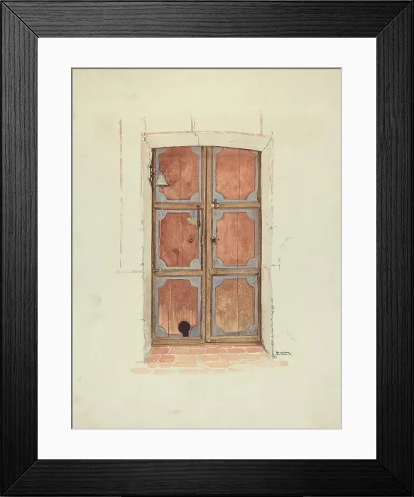 Framed Print : Church Door (Interior), 1937. Creator: Dayton Brown Framed Print : Church Door (Interior), 1937. Creator: Dayton Brown