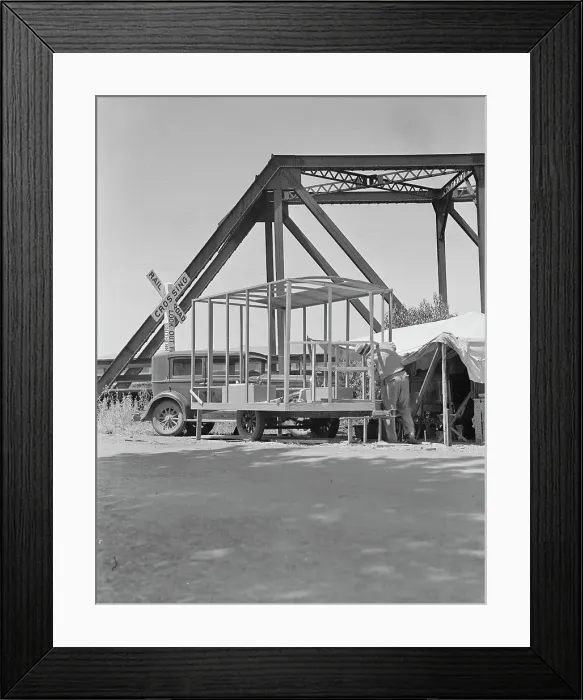 Framed Print : Mobile housing--a trend, California, 1935. Creator: Dorothea Lange