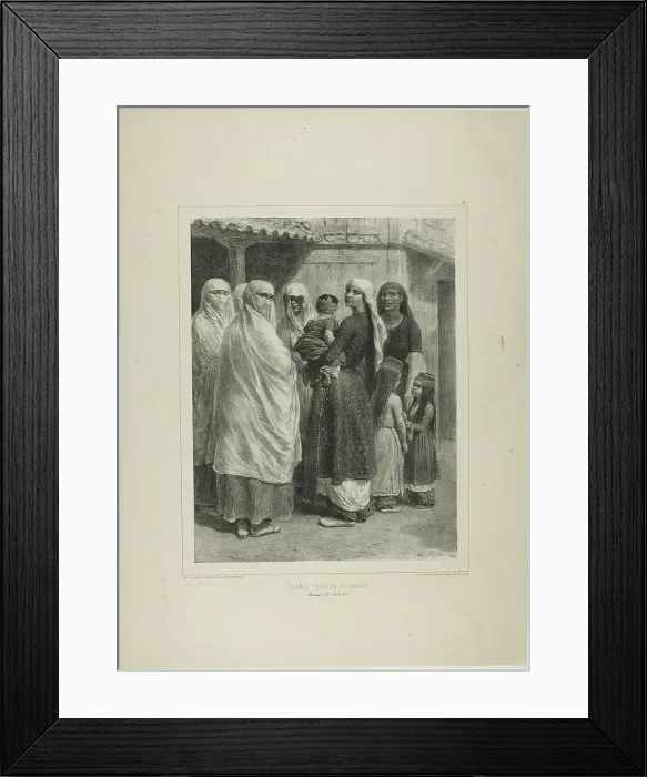 Framed Print : Tartar Women at the Baïdar, Crimea, August 26, 1837, 1842. Creator: Auguste Raffet Framed Print : Tartar Women at the Baïdar, Crimea, August 26, 1837, 1842. Creator: Auguste Raffet