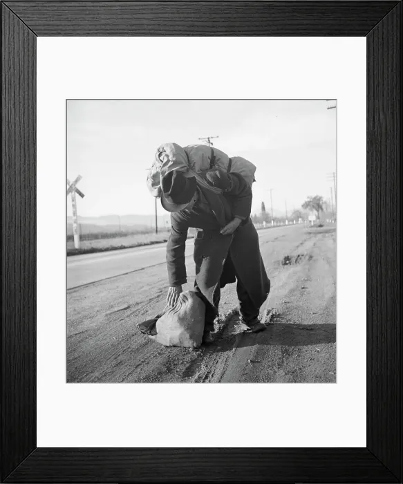 Framed Print : More than twenty-five years a bindle-stiff... Napa Valley, California, 1938. Creator: Dorothea Lange Framed Print : More than twenty-five years a bindle-stiff... Napa Valley, California, 1938. Creator: Dorothea Lange