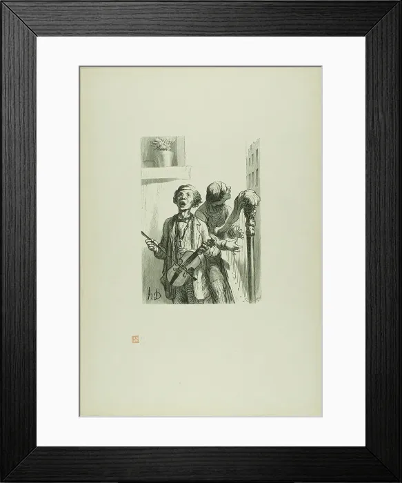 Framed Print : The Street Singers, 1862, printed 1920. Creator: Charles Maurand
