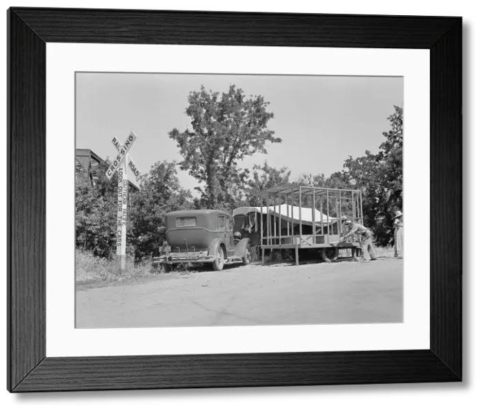 Framed Print : Mobile housing--a trend, California, 1935. Creator: Dorothea Lange Framed Print : Mobile housing--a trend, California, 1935. Creator: Dorothea Lange