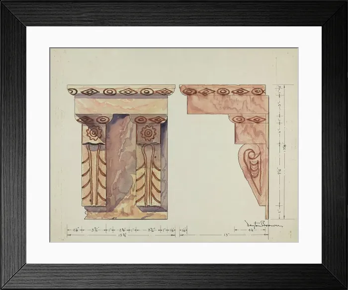 Framed Print : Wall Bracket (Ecclesiastical), c. 1940. Creator: Dayton Brown Framed Print : Wall Bracket (Ecclesiastical), c. 1940. Creator: Dayton Brown