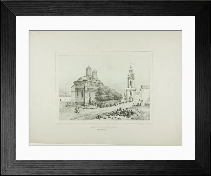 Framed Print : Church and Tower of Three Saints, Yassy, Modavia, July 19, 1837, 1840. Creator: Auguste Raffet Framed Print : Church and Tower of Three Saints, Yassy, Modavia, July 19, 1837, 1840. Creator: Auguste Raffet