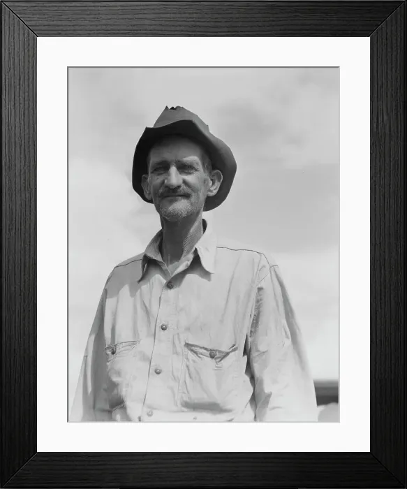 Framed Print : Ex-tenant farmer on relief grant in the Imperial Valley, California, 1937. Creator: Dorothea Lange Framed Print : Ex-tenant farmer on relief grant in the Imperial Valley, California, 1937. Creator: Dorothea Lange