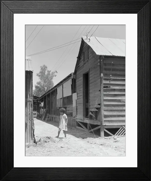 Framed Print : Home of Mexican field laborers, Brawley, Imperial Valley, California, 1935. Creator: Dorothea Lange Framed Print : Home of Mexican field laborers, Brawley, Imperial Valley, California, 1935. Creator: Dorothea Lange