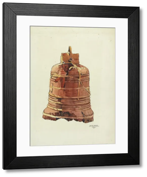 Framed Print : Wooden Bell, 1936. Creator: Dayton Brown Framed Print : Wooden Bell, 1936. Creator: Dayton Brown