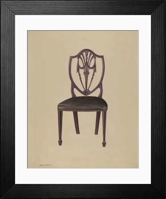 Framed Print : Side Chair, c. 1937. Creator: Louis Annino Framed Print : Side Chair, c. 1937. Creator: Louis Annino