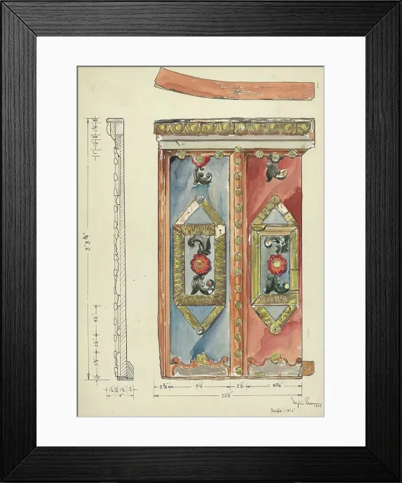 Framed Print : Pulpit - San Buenaventura Mission, 1935 / 1942. Creator: Dayton Brown Framed Print : Pulpit - San Buenaventura Mission, 1935 / 1942. Creator: Dayton Brown