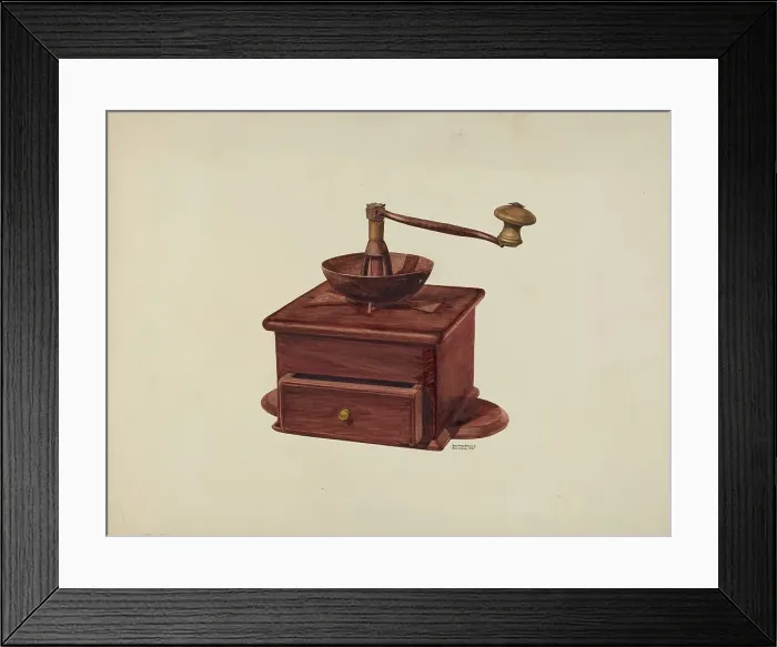 Framed Print : Coffee Grinder, 1937. Creator: Dayton Brown Framed Print : Coffee Grinder, 1937. Creator: Dayton Brown
