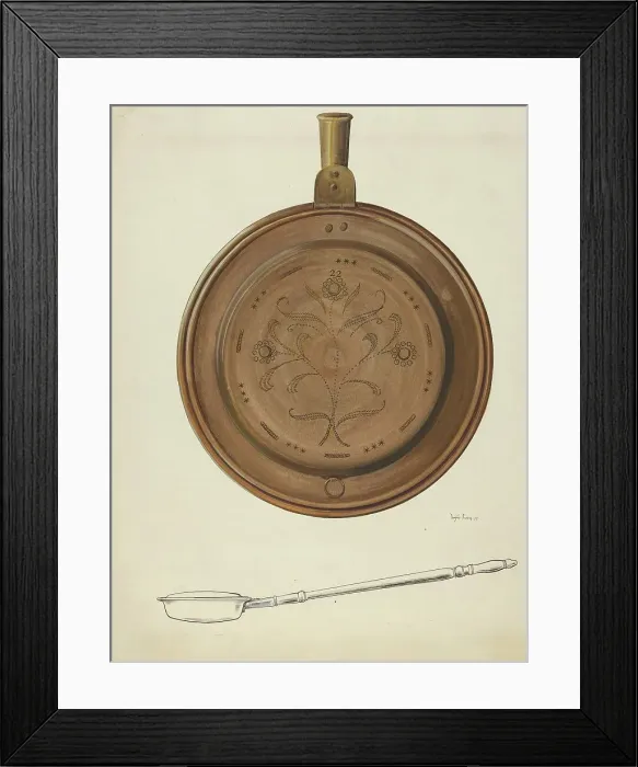 Framed Print : Warming Pan, 1937. Creator: Dayton Brown Framed Print : Warming Pan, 1937. Creator: Dayton Brown