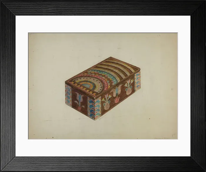 Framed Print : Pa. German Box, c. 1941. Creator: Ethelbert Brown Framed Print : Pa. German Box, c. 1941. Creator: Ethelbert Brown