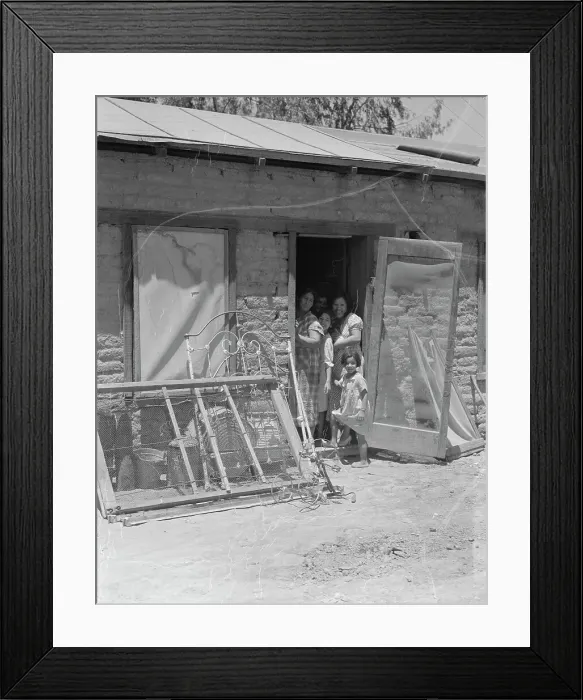 Framed Print : Mexican family, Brawley County, Imperial Valley, California, 1935. Creator: Dorothea Lange