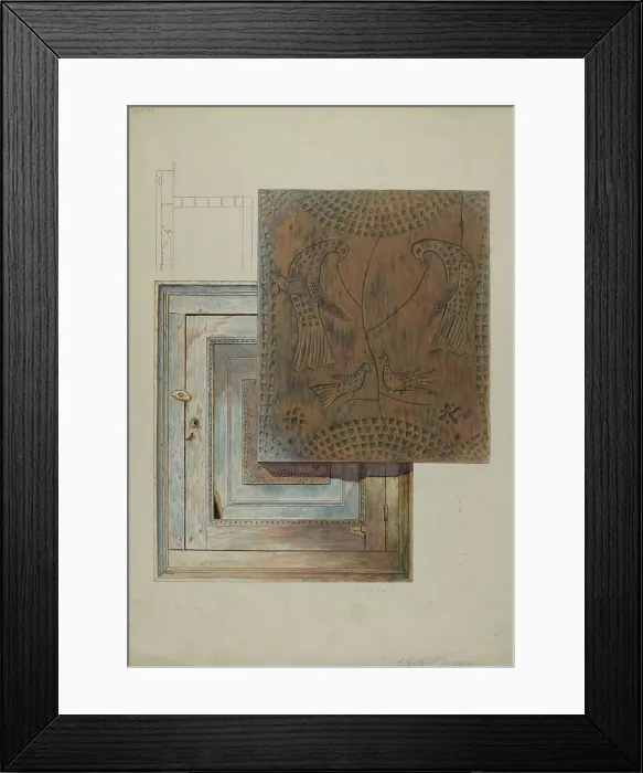 Framed Print : Wall Cabinet, 1935 / 1942. Creator: Ethelbert Brown Framed Print : Wall Cabinet, 1935 / 1942. Creator: Ethelbert Brown