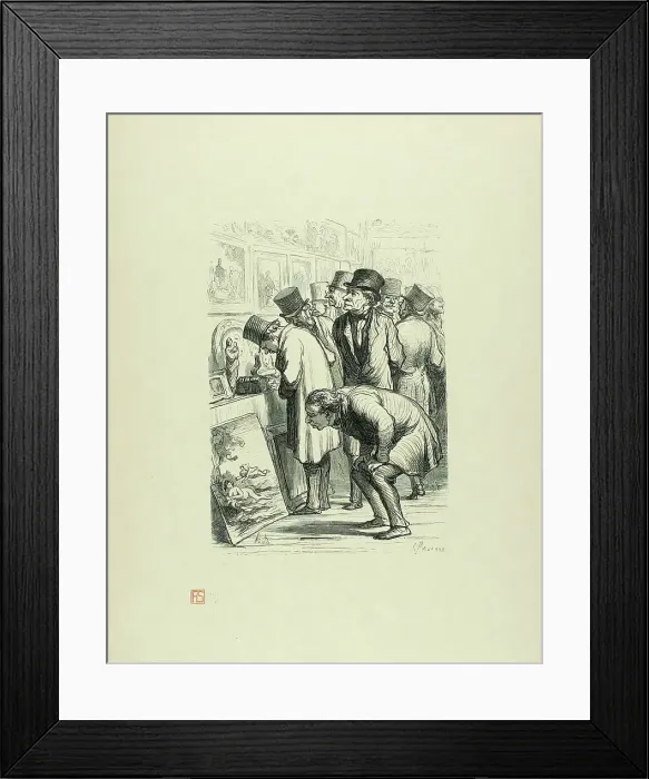Framed Print : Preview at the Auction House Drouot, 1862, printed 1920. Creator: Charles Maurand Framed Print : Preview at the Auction House Drouot, 1862, printed 1920. Creator: Charles Maurand