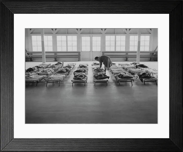 Framed Print : Rest time in nursery school for migrant children at Shafter Camp, California, 1939. Creator: Dorothea Lange Framed Print : Rest time in nursery school for migrant children at Shafter Camp, California, 1939. Creator: Dorothea Lange