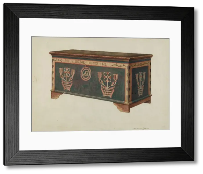 Framed Print : Chest, 1935 / 1942. Creator: Ethelbert Brown Framed Print : Chest, 1935 / 1942. Creator: Ethelbert Brown