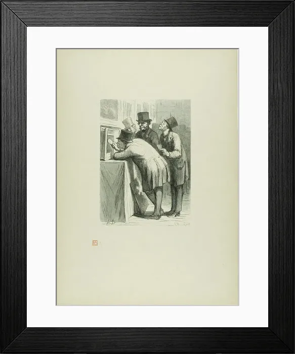 Framed Print : Painting Experts, 1863, printed 1920. Creator: Charles Maurand Framed Print : Painting Experts, 1863, printed 1920. Creator: Charles Maurand