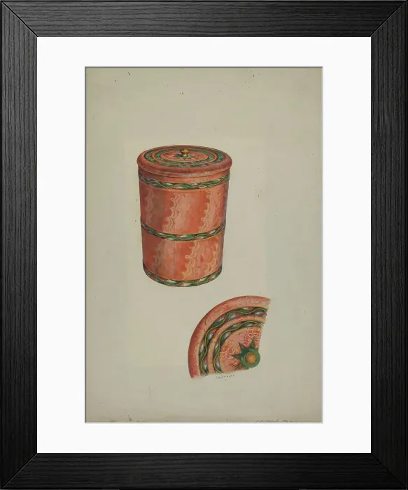 Framed Print : Pa. German Sugar Tub, 1935 / 1942. Creator: Ethelbert Brown Framed Print : Pa. German Sugar Tub, 1935 / 1942. Creator: Ethelbert Brown