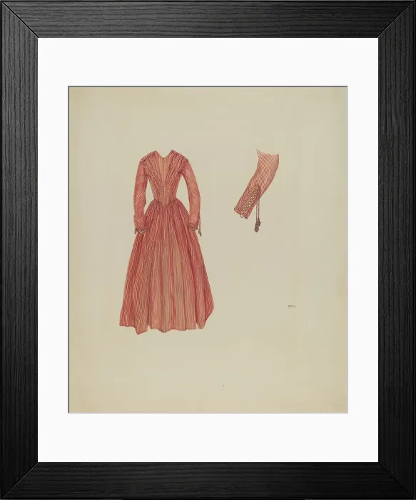 Framed Print : Dress, c. 1937. Creator: Arelia Arbo Framed Print : Dress, c. 1937. Creator: Arelia Arbo