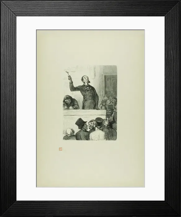 Framed Print : The Auction House: The Auctioneer, 1863, printed 1920. Creator: Charles Maurand Framed Print : The Auction House: The Auctioneer, 1863, printed 1920. Creator: Charles Maurand