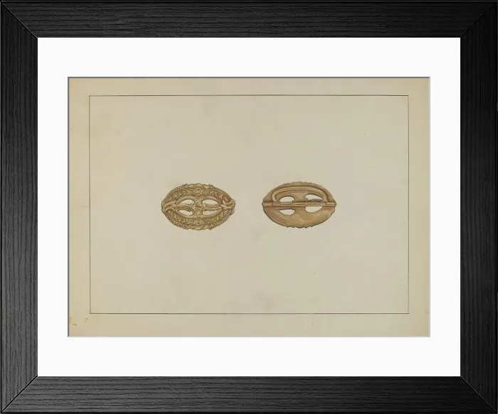 Framed Print : Buckle, c. 1937. Creator: Evelyn Bailey Framed Print : Buckle, c. 1937. Creator: Evelyn Bailey