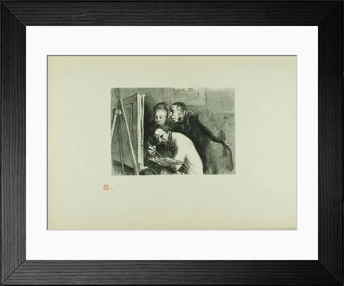 Framed Print : Painter and the Bourgeois, 1862, printed 1920. Creator: Charles Maurand Framed Print : Painter and the Bourgeois, 1862, printed 1920. Creator: Charles Maurand