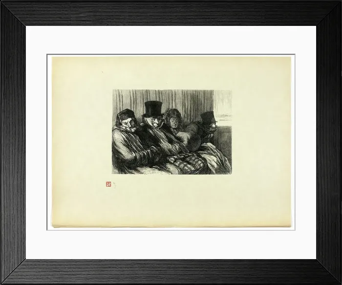 Framed Print : Train de plaisir, dix degrés d'ennui et de mauvaise humeur, from Tirage Uniq... 1862, printed 1920. Creator: Charles Maurand Framed Print : Train de plaisir, dix degrés d'ennui et de mauvaise humeur, from Tirage Uniq... 1862, printed 1920. Creator: Charles Maurand