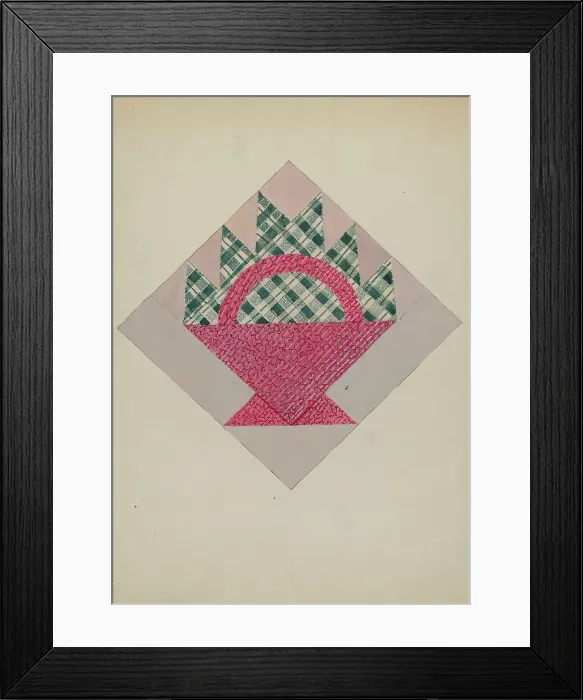 Framed Print : Patchwork Pattern, c. 1936. Creator: Evelyn Bailey Framed Print : Patchwork Pattern, c. 1936. Creator: Evelyn Bailey